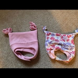Girls 12-24 month lot of 2 cute winter hats